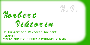 norbert viktorin business card